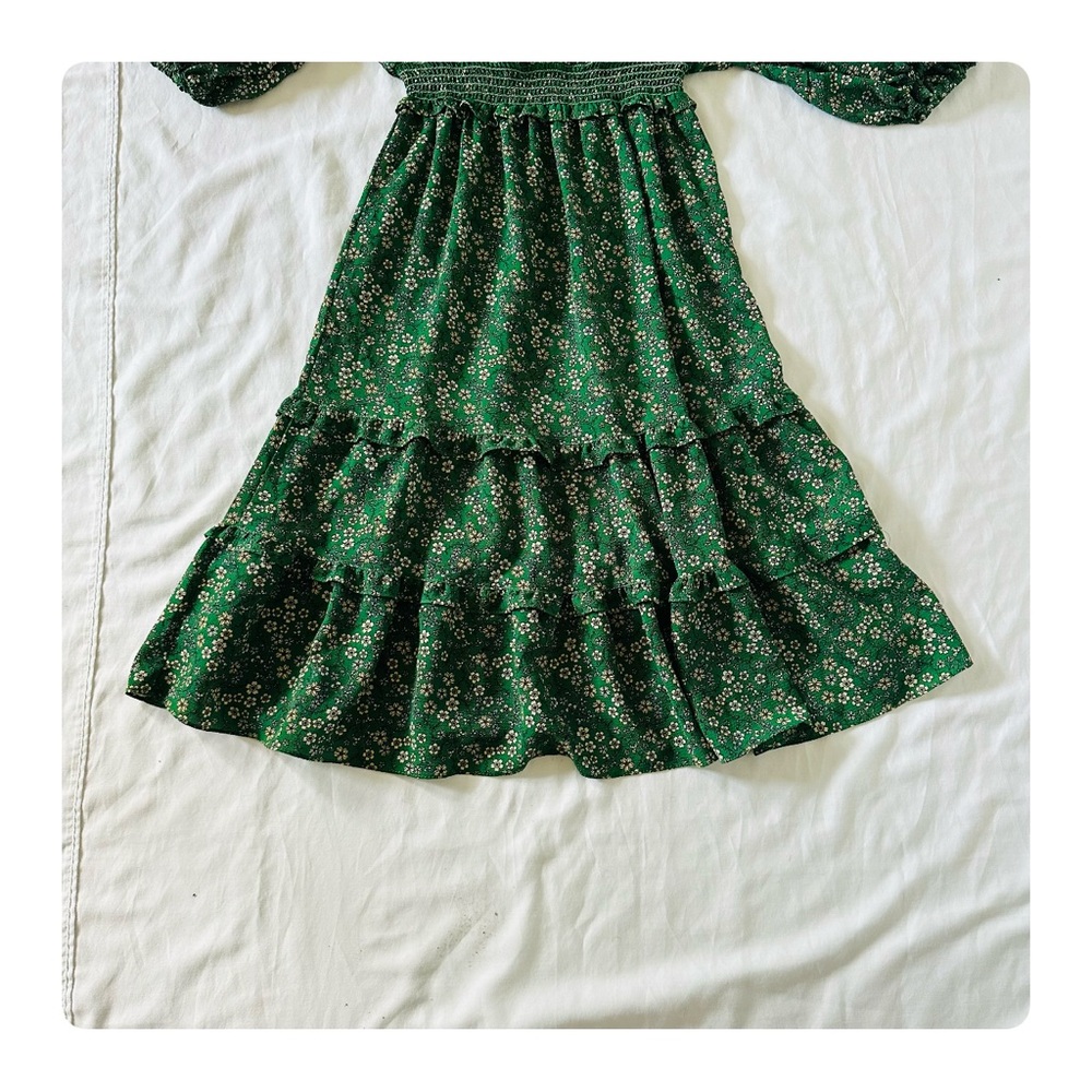 ★ NWT Max Studio V-Neck Empire Waist Dress - Green ★ - Picture 12 of 17